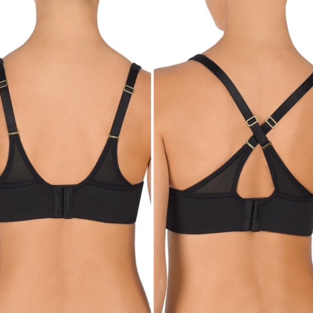 Natori Zen Contour Convertible Sport Bra Black Size 32G - Picture 2 of 11